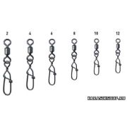 Карабин Ирбитка черный никель с булавкой № 4