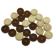 Шашки деревянные Ш-6 без доски d=28мм (30шт)