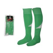 Гетры футбольные (Спринтер) 29498 р-р:39-44 (зел/бел)