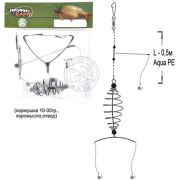 Снасть карповая-1801 (корм.30гр, кором, отвод, 3кр. №1/0) (3к)