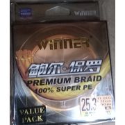 Леска-плетенка Winner Premium 100/0,23 (желт.)