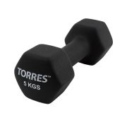 Гантель Torres 5,0кг в неопреновой оболочке